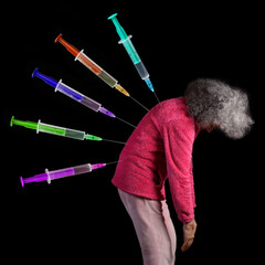 Woman stung by syringes in her back