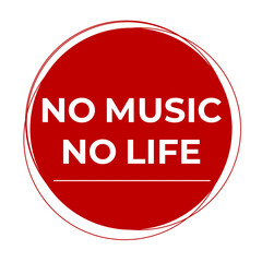 No music no life symbol icon