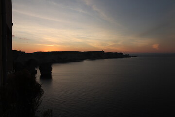 View of the cliff and the sea from Bonifacio