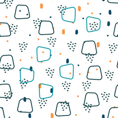 Bright Doodle Vector Seamless Pattern. Color