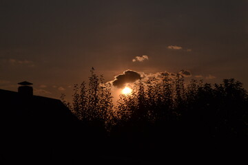 dark beautiful cloud and blue sky

