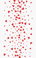 Red Hearts Vector Transparent Backgound.