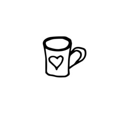 cup of coffee with heart