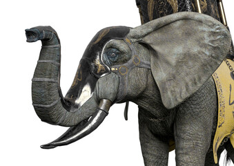 Obraz premium elephant warrior id profile picture side view