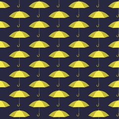 Seamless pattern yellow umbrella