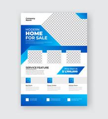 Real estate agency flyer design template