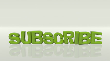 
Social Media Jelly Cartoon Subscribe Word