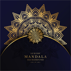 Beautiful luxury mandala background with golden