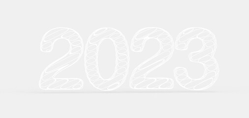 2023 New year change, turn.