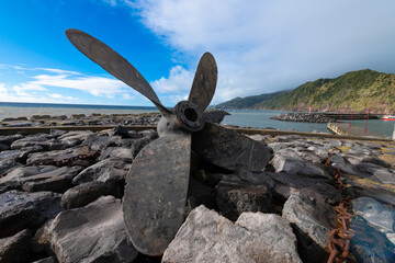 Povoação, Azores - July 25, 2021
Propeller on display by the sea