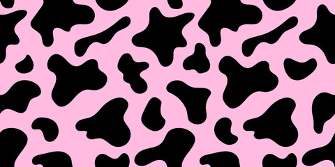 Trendy cow pattern for clothing design.
