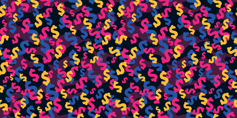 Trendy camouflage military pattern with dollar sign. Vector camouflage pattern for clothing design.