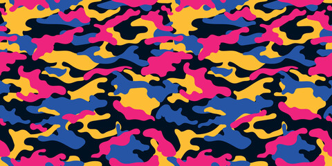Vector camouflage pattern for clothing design. Trendy camouflage military pattern
