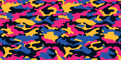 Obraz premium Vector camouflage pattern for clothing design. Trendy camouflage military pattern