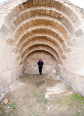 Fototapeta na wymiar Roman ruins in Jordan city of Jerash