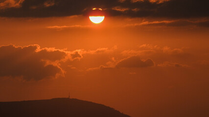 Fototapeta premium Sunset in mountains