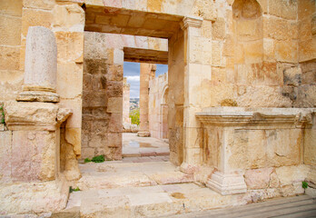 Roman ruins in Jordan city of Jerash