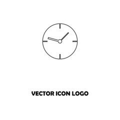 Clock icon in trendy flat style isolated on background. Clock icon page symbol for your web site design Clock icon logo, app, UI. Clock icon Vector illustration, EPS10.