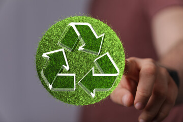 green recycling symbol for clean energy