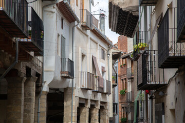 Fototapeta premium Facades in Blasco d'Alago Street, Morella
