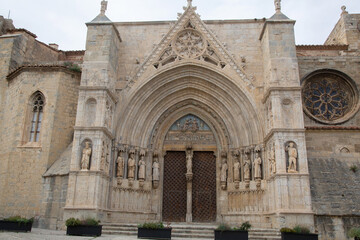 Main Entrance of St Mary Church Facade, Morella