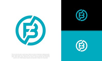 Initials B. FB logo design. Initial Letter Logo