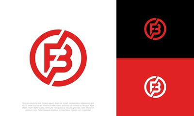 Initials B. FB logo design. Initial Letter Logo