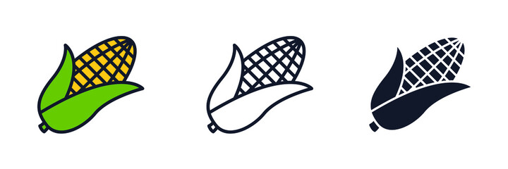 corn vegetable icon symbol template for graphic and web design collection logo vector illustration