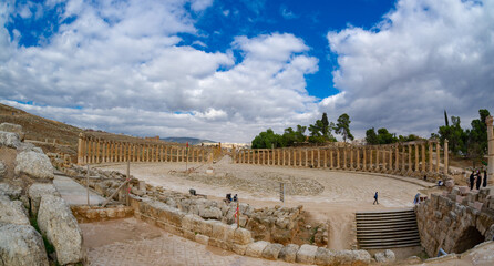 Roman ruins in Jordan city of Jerash