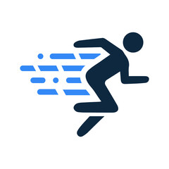 Sport, run, sports icon. Simple flat design concept.65
