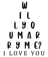 Will You Marry Me? I Love You Shirt SVG, Valentine Shirt, Marry Me Shirt, Valentine Shirt Print Template