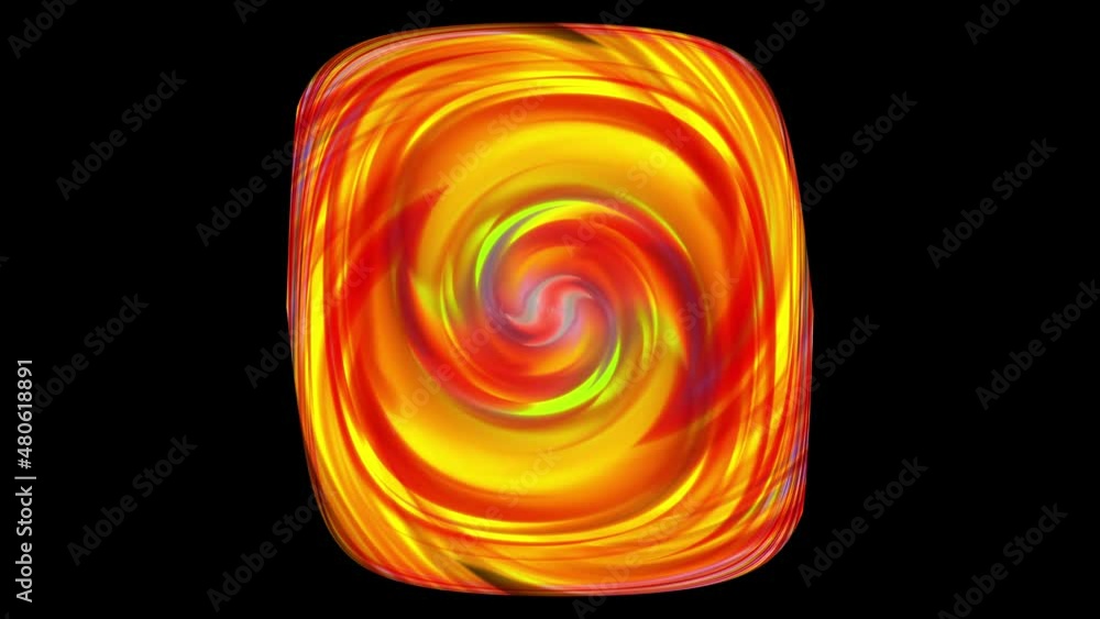 Poster circular geometric swirl with 3d render gradient and dynamic movement. hypnotic swirling spiral line