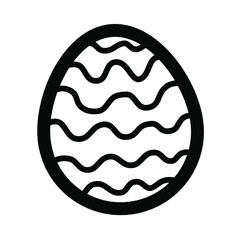 Easter eggs with chiken. Doodle Easter. Black and white line art holiday. Hand drawn cute Stock vector set illustration on a white background.