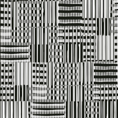 Irregular horizontal vertical lines stripes, strips, artistic seamless pattern Hand drawn whimsical textured organic vector Doodle folk abstract geometric print in pastel colors for home decoration