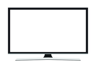 TV flat screen lcd, plasma, tv mock up. white blank HD monitor mockup. Modern video panel black flatscreen.Isolated on white background. Widescreen show your business presentation on display device.