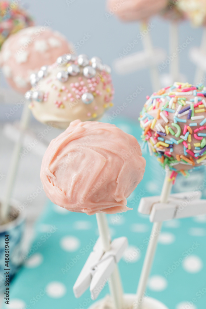 Canvas Prints cake pops for birthday party.