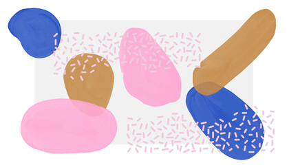 Set de elementos abstractos de diseño vectorizados. Plantilla para logotipo, marca, diseño web, publicación en redes sociales, banner, tarjeta de visita, invitación, impresión, folleto o presentación