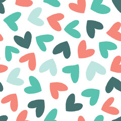 Seamless vintage heart background in pretty colors. Great for Baby, Valentine's Day, Mother's Day, wedding, scrapbook, surface textures.