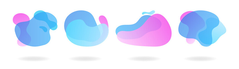 Set of abstract graphic design elements. Vector illustrations for logo design, website development, flyer and presentation, background, cover design, isolated on white