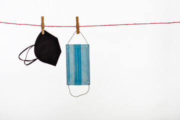 Protection mask against corona virus isolated on a white background, covid-19.