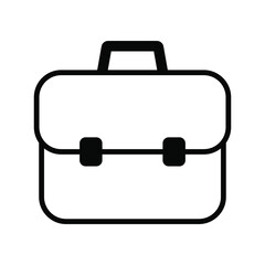 Briefcase icon set. Suitcase, portfolio symbol. Business briefcase icon designed in filled, outline, line and stroke style. Bag, suitcase vector illustration isolated on white background.