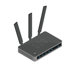 Fototapeta premium Router isometric icon, great design for any purposes.