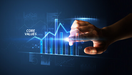 Hand touching business concept concept