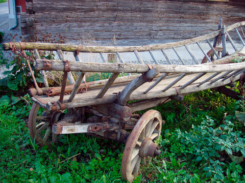 a handcart for transporting goods