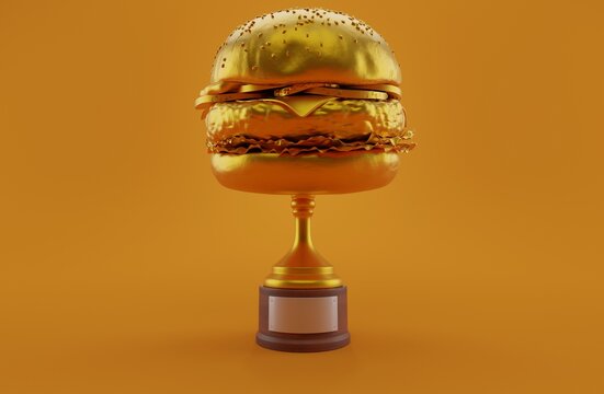 Cheeseburger golden trophy
