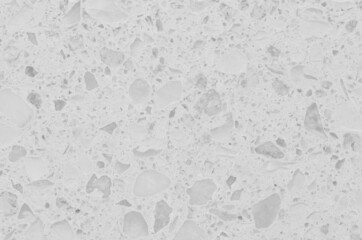 Cool  terrazzo composite flooring or marble monochrome old texture. Polished wall stone pattern beautiful for background. White and grey, grayscale backdrop with copy space, add text and etc.