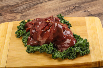 Raw chicken liver for cooking