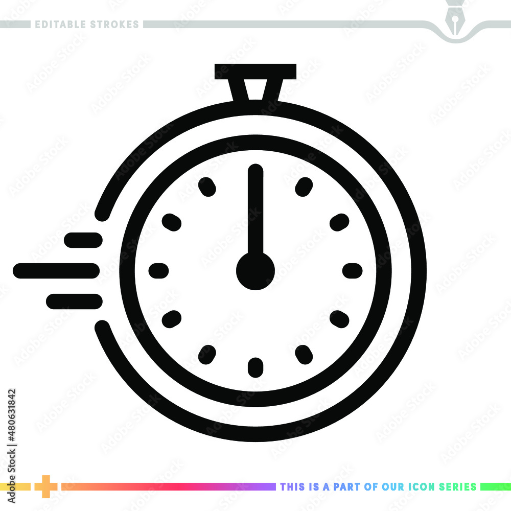 Poster line icon for rapid recovery illustrations with editable strokes. this vector graphic has customizab