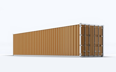 3d rendering mock up  Truck container
