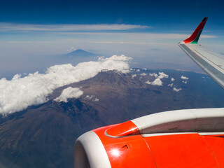 East Africa, Kilimanjaro, aerial view engine